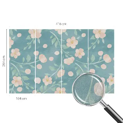 Papier peint intissé imprimé élégance florale