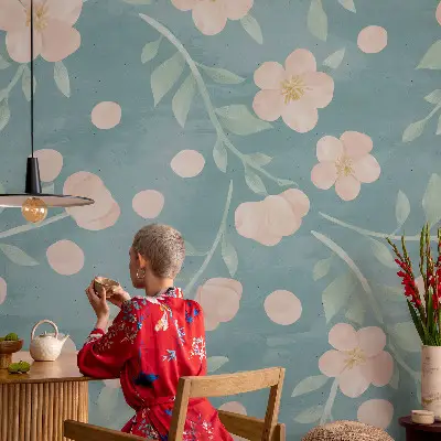 Papier peint intissé imprimé élégance florale