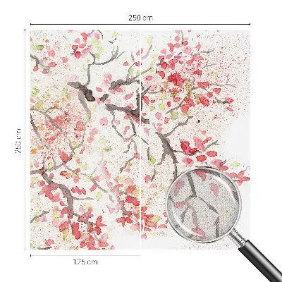 Papier peint photo sur tissu non tissé branches fleuries