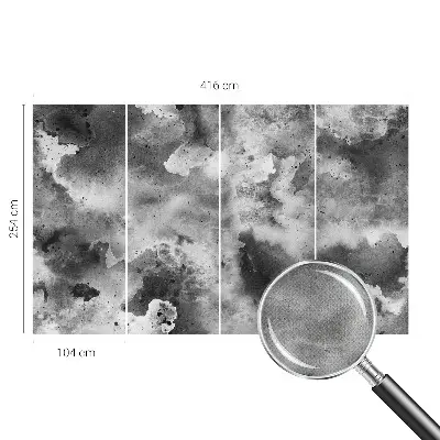 Papier peint photographique intissé nuages ​​gris