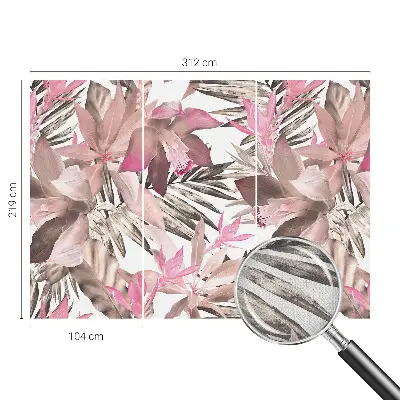 Papier peint photo imprimé sur tissu non tissé Fleurs exotiques