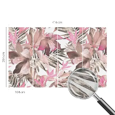 Papier peint photo imprimé sur tissu non tissé Fleurs exotiques