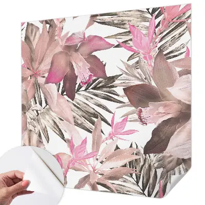 Papier peint photo imprimé sur tissu non tissé Fleurs exotiques