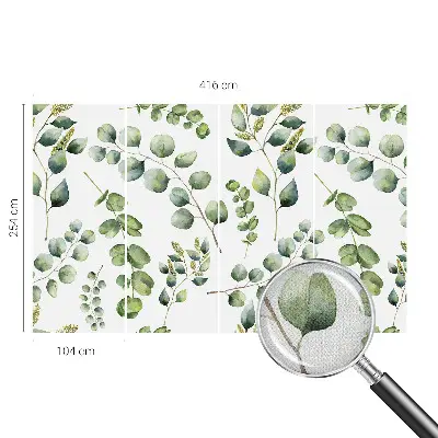Papier peint intissé Feuilles vertes