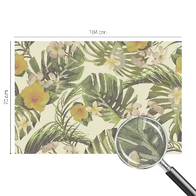 Papier peint photo imprimé sur tissu non tissé flore exotique