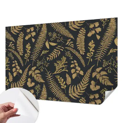 Papier peint intissé imprimé feuilles botaniques