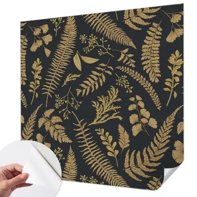 Papier peint intissé imprimé feuilles botaniques