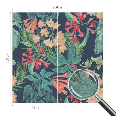 Papier peint photographique sur tissu non tissé fleurs tropicales