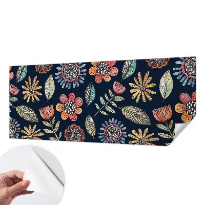 Papier peint photo sur tissu non tissé mosaïque florale