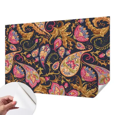 Papier peint intissé imprimé cachemire coloré