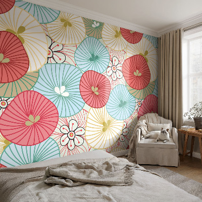 Papier peint chambre adulte cocooning Kvetinový vzor