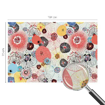Papier peint photographique sur tissu non tissé fleurs colorées