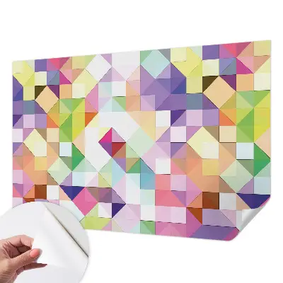 Papier peint photo imprimé sur tissu non tissé formes colorées