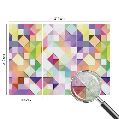 Papier peint photo imprimé sur tissu non tissé formes colorées