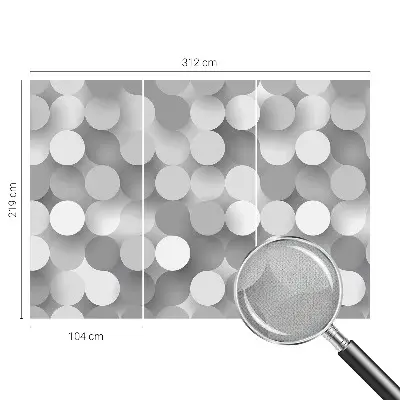Papier peint photo sur tissu non tissé Cercles gris