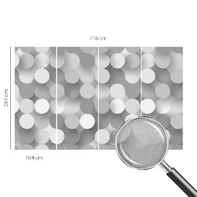 Papier peint photo sur tissu non tissé Cercles gris