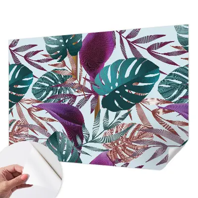 Papier peint photo imprimé sur tissu non tissé composition tropicale