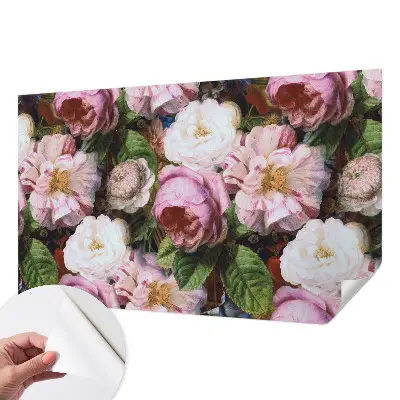 Papier peint photo sur tissu non tissé élégance florale