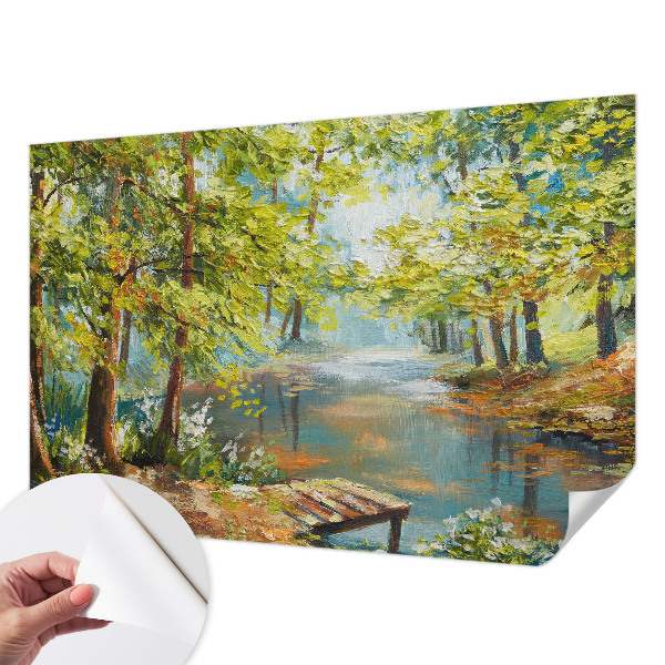 Déco papier peint salon Idylické jazero