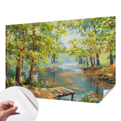 Déco papier peint salon Idylické jazero