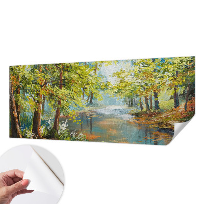 Déco papier peint salon Idylické jazero