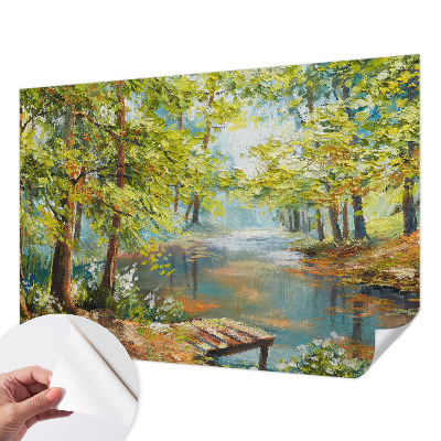 Déco papier peint salon Idylické jazero