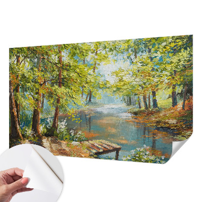 Déco papier peint salon Idylické jazero