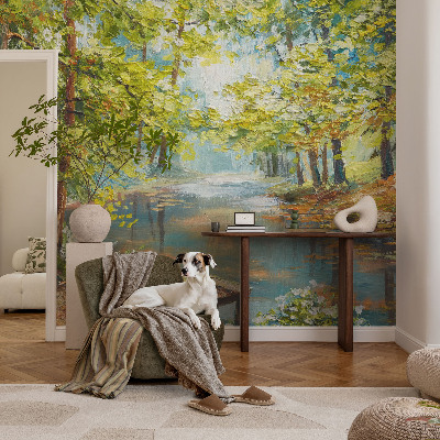 Déco papier peint salon Idylické jazero