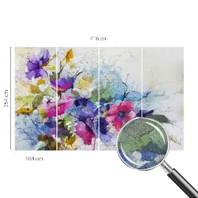 Papier peint intissé Fleurs abstraites