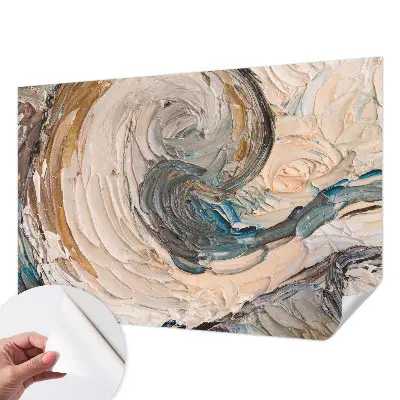 Papier peint intissé imprimé tourbillons colorés