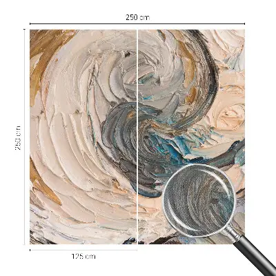 Papier peint intissé imprimé tourbillons colorés