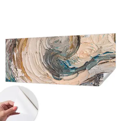 Papier peint intissé imprimé tourbillons colorés