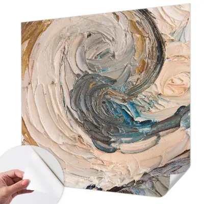 Papier peint intissé imprimé tourbillons colorés
