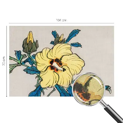 Papier peint photographique sur tissu non tissé fleur jaune