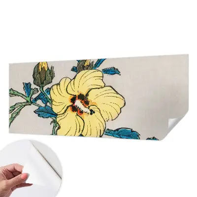 Papier peint photographique sur tissu non tissé fleur jaune
