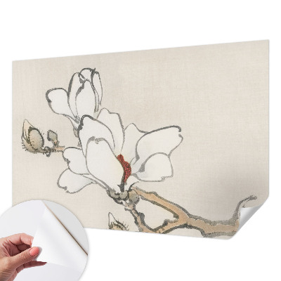 Papier peint tête de lit chambre adulte Jemné magnólie