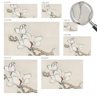 Papier peint intissé Magnolias délicats