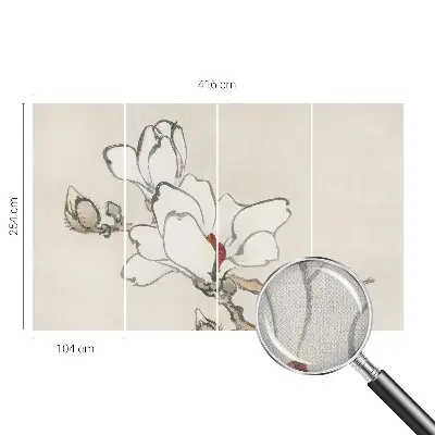Papier peint intissé Magnolias délicats