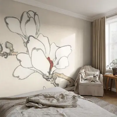 Papier peint intissé Magnolias délicats