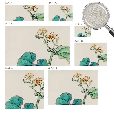 Papier peint photo grand format pour le mur Fleur et feuilles
