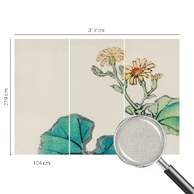 Papier peint photo grand format pour le mur Fleur et feuilles