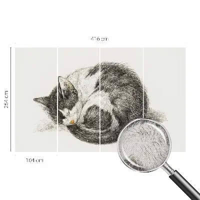 Papier peint photo sur tissu non tissé adorable chaton