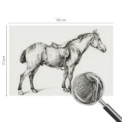 Papier peint photographique intissé Croquis d'un cheval
