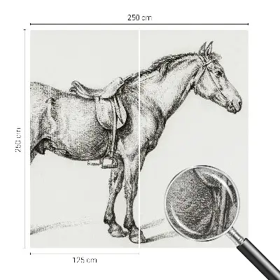 Papier peint photographique intissé Croquis d'un cheval