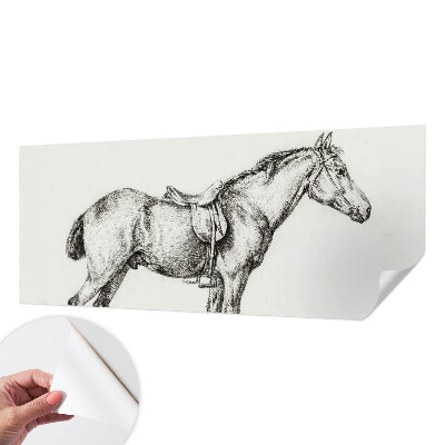 Papier peint tendance chambre adulte Náčrt koňa