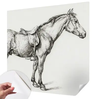 Papier peint photographique intissé Croquis d'un cheval