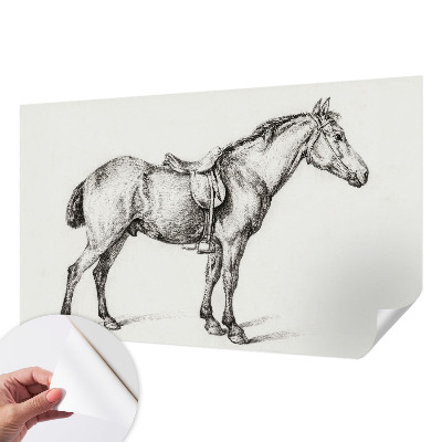 Papier peint tendance chambre adulte Náčrt koňa