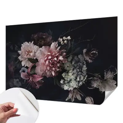 Papier peint photographique sur tissu non tissé composition florale