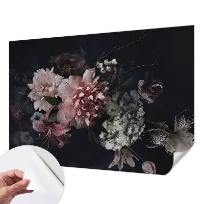 Papier peint photographique sur tissu non tissé composition florale