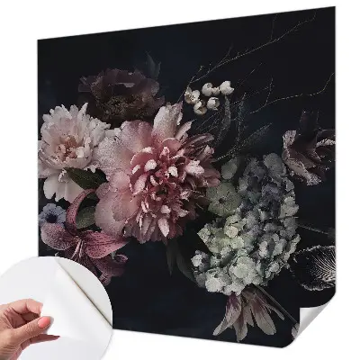 Papier peint photographique sur tissu non tissé composition florale